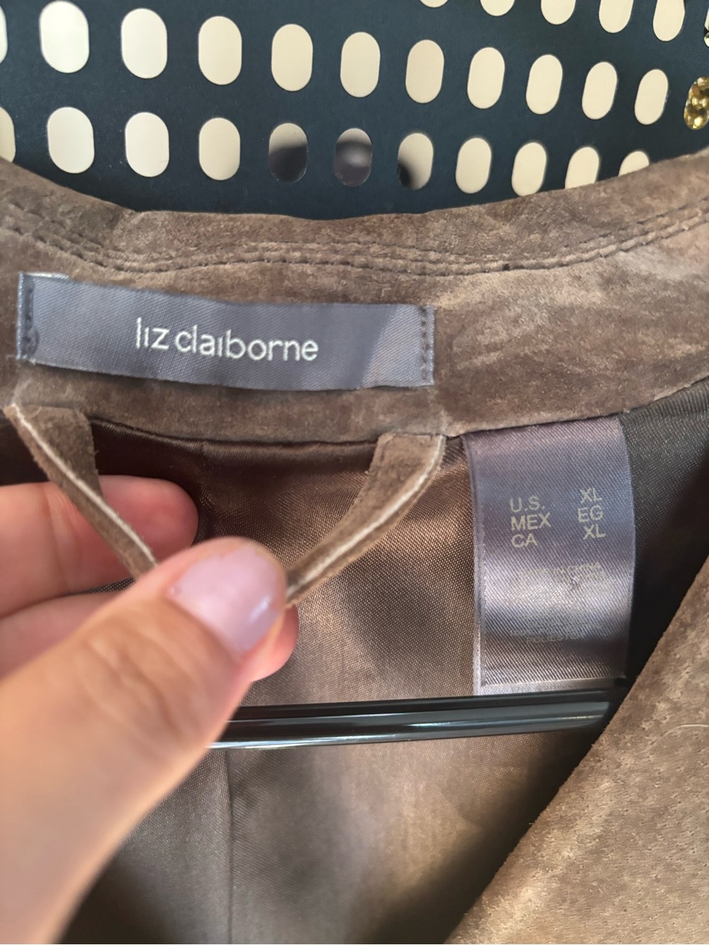Liz Claiborne Suede Button-Front Women's Jacket - Brown - Picture 4 of 4
